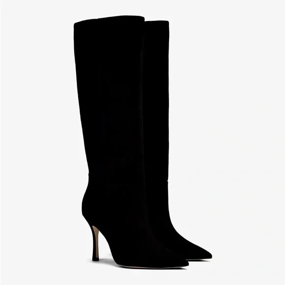 Larroude Kate Boot in Black Suede | LIKE NEW - Picture 3 of 10
